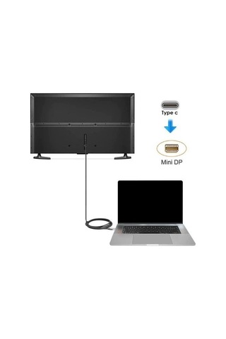 Daytona K-02 Type-C=Mini Dp Adaptör Çevirici 4K Görüntü Aktarim