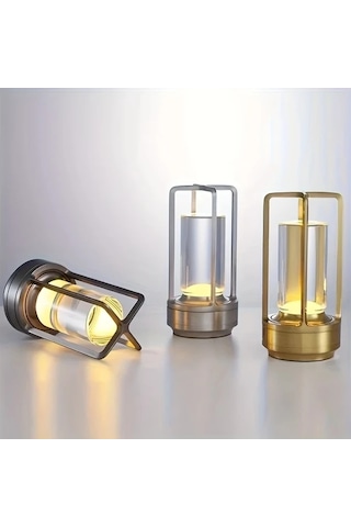 Willowhaven Silvery Led Masa Lambası Yatak Başı Göz Koruma Usb Şarj Kamp Aydınlatma Taşınabilir Füme