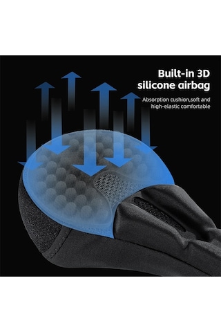 Ebitda 3d Hava Yastıklı Şok Emme Bisiklet Sele Kılıfı, Batı Yp0801225, Siyah, 28x15x3cm Siyah