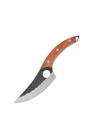 Novahub Hk-1005 6.ınc Karbon Çelik Kavisli Sap Kesim Bıçağı Kahve Kahve