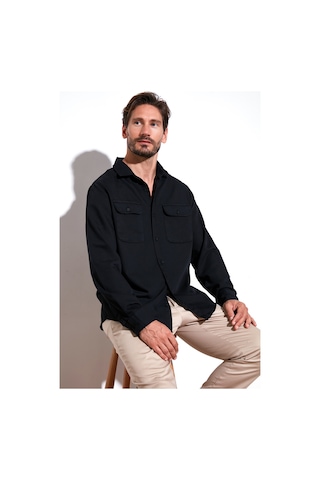 Buratti Pamuklu Çift Cepli Regular Fit Erkek Gömlek Cf25W128858 Siyah