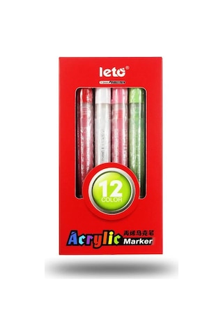 Valkyrie Leto Akrilik 12 Adet Marker Kalem Seti