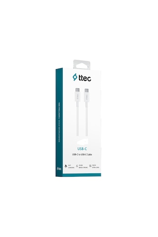 Ttec Usb-c - Usb-c 150cm Pd/qc Hızlı Şarj/data Kablosu Beyaz