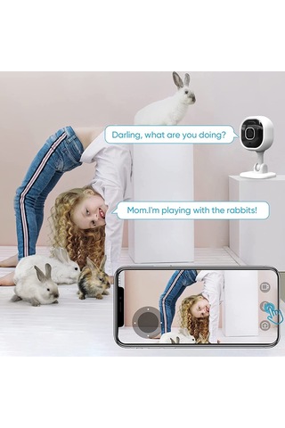 Geeksen A3 Ev Güvenlik Kamerası: 1080p Hd, Wifi Uzaktan Erişim, Gece Görüşü, Akıllı Konuşma Ve Alarm Fonksiyonları