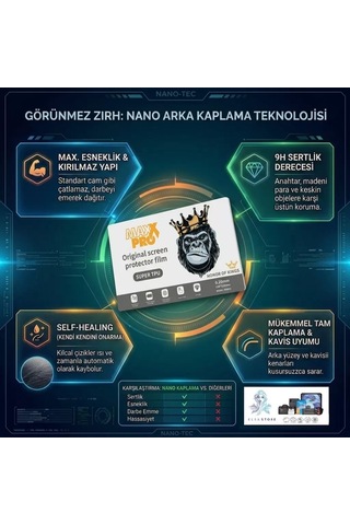 Apple İphone 12 Mini Uyumlu Nano Ekran Koruyucu 0.20 Mm İle Ekstra Koruma Maxxpro - Hd