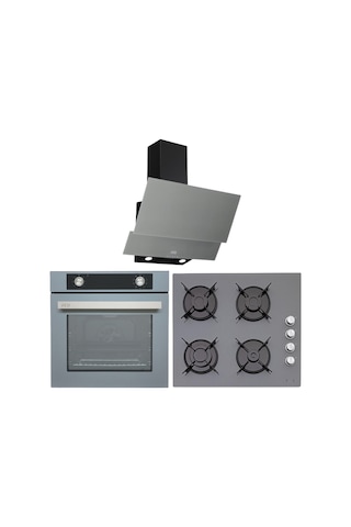 Çetintaş Evii 5264 E SP AF - 848 CAT L EI - 55221 Gri Ankastre Set