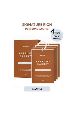 Dolap İçi Parfümlü Koku Kesesi Kundal Signature Rich Perfume Sachet 4x20g Blanc Pudra