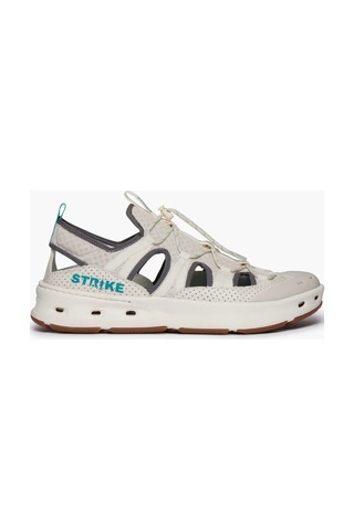 Strike Bluefin Sandal - Off White Lthr&txt W/turq