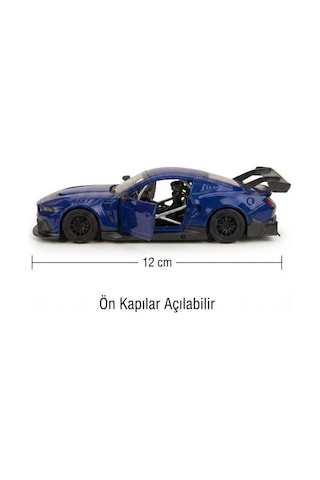 Hobbiez Ford Mustang Gt 3 Kapıları Açılabilir Model Diecast 1/36 Ölçek Metal Araç