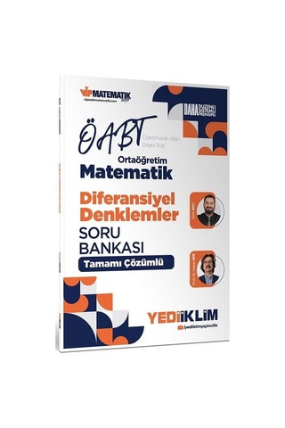 Yediiklim 2027 Öabt Meb-ags Lise Ortaöğretim Matematik Diferansiyel Denklemler Soru Bankası Çözümlü