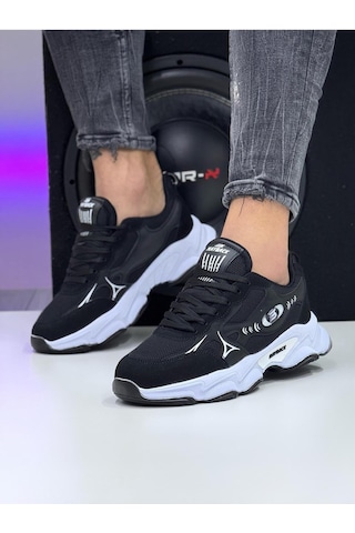 Mayback Erkek Günlük Ortopedik Sneaker Ayakkabı Siyah Beyaz