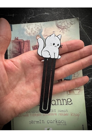 Sevimli Oturan Kedi Şeklinde Kitap Ayracı - Tatlı Kedi Kitap Ayracı