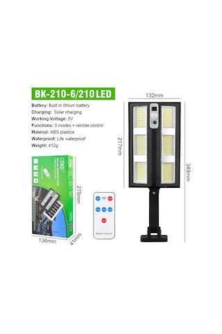 Hareket Sensörlü Ip65 Güneş Enerjili Led Spot Kumandalı 5365