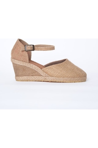 Star Tombis Gerçek Elişi Hasırlı Keten Espadril Dolgu Topuk Handmade Hasır