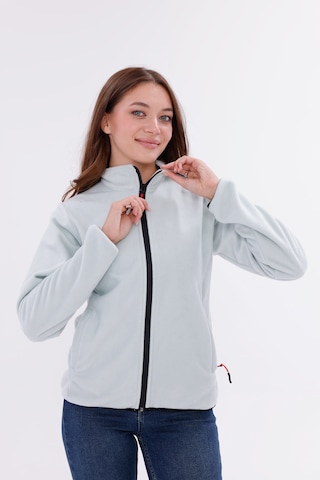 Monox Kadın Slim Fit Tam Fermuarlı Polar Ceket Yeşil