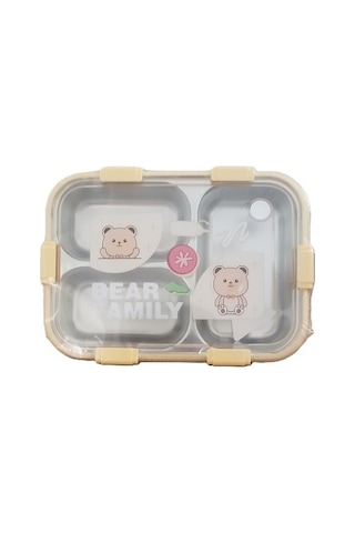 Akıllıelma -laxson Beslenme Kabı Çelik İthal Bear Family Sarı 97088 0885 Sarı
