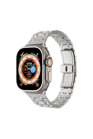 Watch 40mm Uyumlu Krd-83 Metal Mkst Kordon-gümüş-gold