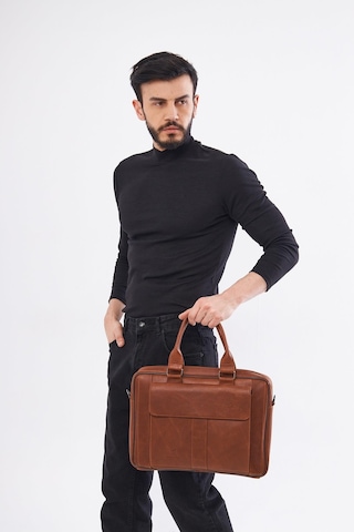 Derinss Dub3099 Hakiki Deri Camel Laptop Ve Evrak Çantası 001