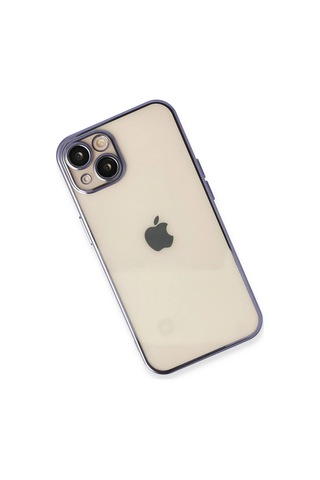 Gld-spt- Newface Apple Uyumlu iPhone 13 Kılıf Razer Lensli Silikon - Mor