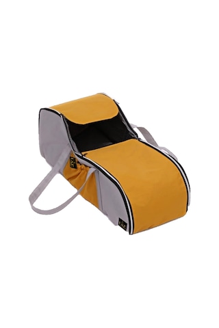 U.S.F Fonksiyonel Bebek Bakım Sırt Çantası + Portbebe Ana Kucağı Puset Çizgili Gri - Turuncu