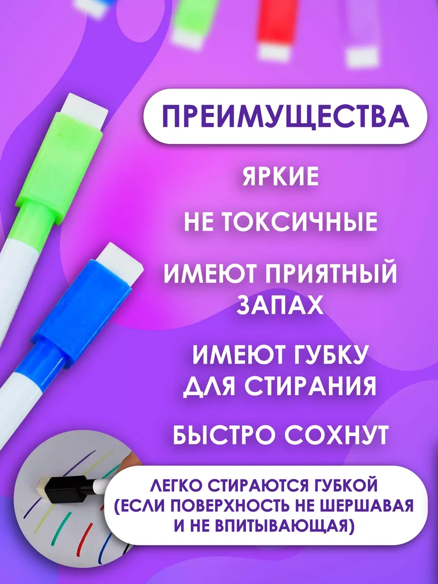 Magburg Su Bazlı, Silinebilir Beyaz Tahta Kalemleri 142474029 Mavi