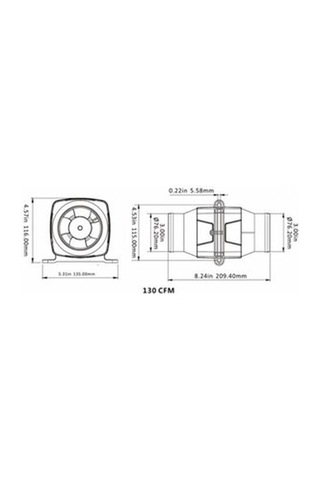 Seaflo Blower 75 MM 12 V