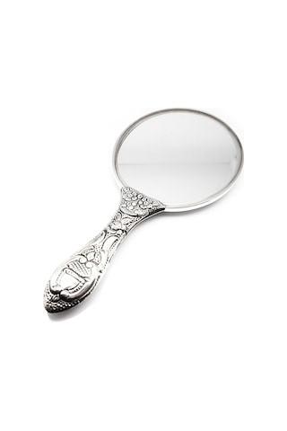 Altın Sepeti GA051 Üçlü Lale Büyük Gümüş El Aynası