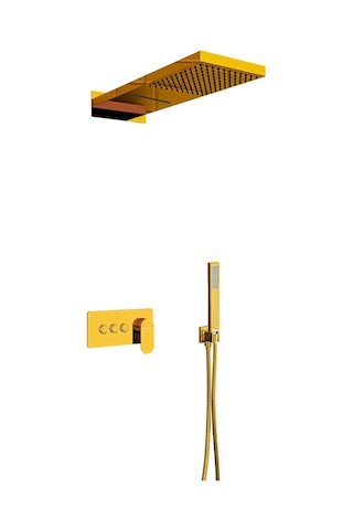 Fause Fau110-G Ankastre Comfort Panel Şelale Duş Seti Altın
