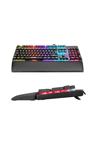 Everest KB-GX7 Bluesky Kırmızı Switch Kablolu Rainbow Deri Bilek Destekli Mekanik Oyuncu Klavye