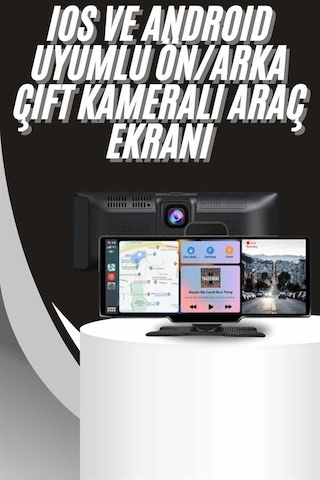Kargo 4k 10.2 İnç Çift Kameralı Araç Multimedya Ekranı Carplay Kablosuz Tüm Cihazlara Uyumlu Najmaddin Diğer