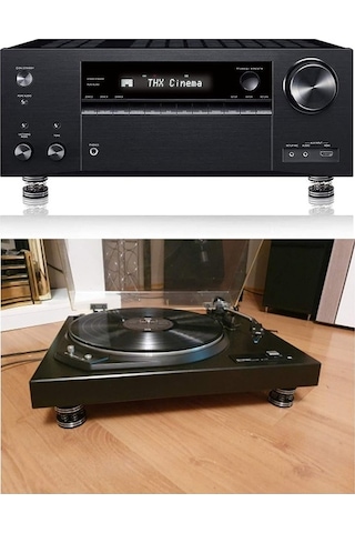 Flybuy Hifi Ses Ayak Pedi Hoparlör Ekipmanı Alüminyum Çivili 4 Adet, Su Geçirmez, Hifi Performans İçin Uygun