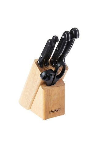 Tramontina Ultracorte 6 Parça Bloklu Bıçak Seti Siyah