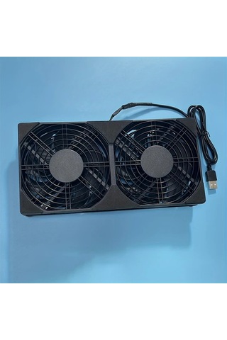 Xuweiwei Siyah Çift Usb Fan Routers Soğutucu Tabanı Sessiz Hızlı Soğutma Set Top Kutular Ağ Anahtarları Uyumlu Plastik Usb Güçlü 36v