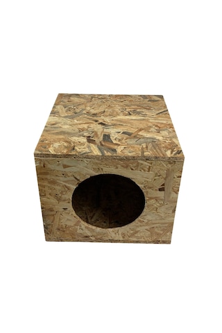 Reyo Kedi Evi Dış Ortam Uygun Ahşap Kedi Evi Osb 36x34x32 Cm - Cat04