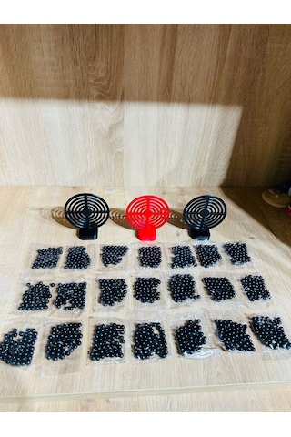 Hedef 3 Adet 9 Cm + 21 Paket Plastik Boncuk Karışık