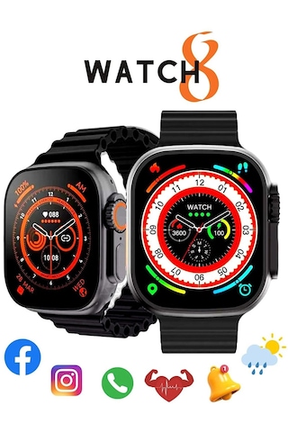 Wearfitpro Watch 8 Ultra Akıllı Saat 49mm Android Ve İos Uyumlu Arama Yapma Vidalı Kordon Kilitleme Bluetooth