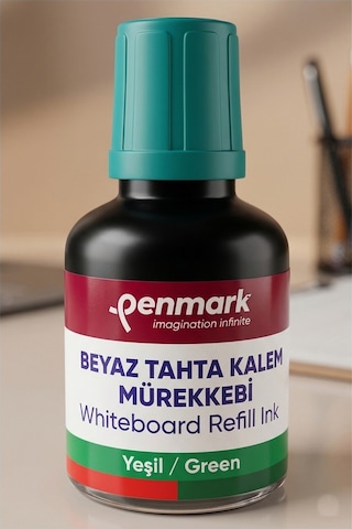 Yeşil Yazı Tahta Kalemi Mürekkebi 30 Ml 2 Adet Penmark Tahta Kalemi Mürekkepi Kolay Silinebilir Doldurulabilir Canlı