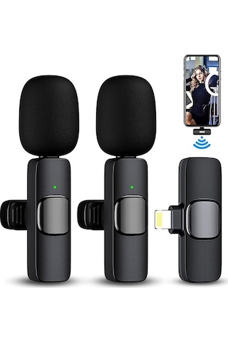 Didadodo Kablosuz 2'li Lavalier Mikrofon Seti - 2.4g Gürültü Azaltma, Type-c Bağlantı, Video Çekim & Canlı Yayın İçin - Küçük Boyutlu Mikrofonlar