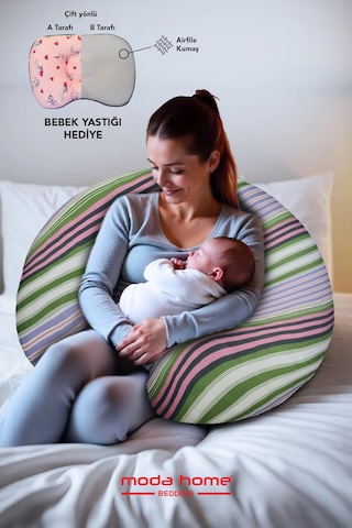 Hamile Yastığı,sarılma Yastığı Aktivite Yastığı Pamuk Kumaş Yeşil Yeşil