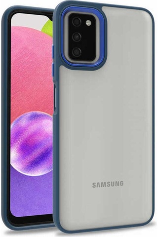 Galaxy A03s Kılıf Zore Flora Kapak Mavi