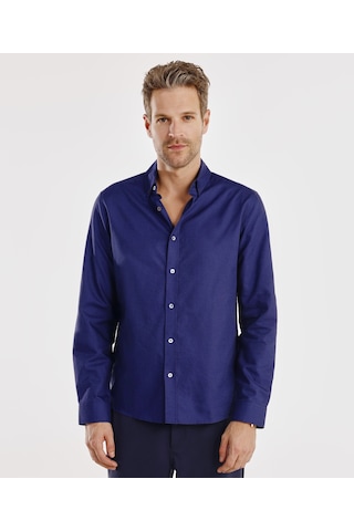 Yargıcı Regular Fit Oxford Gömlek 25yegm6002x 021 Mavi