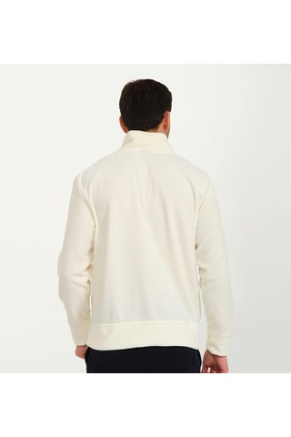 Nors Vanir Basic Yarım Fermuarlı Polar Sweatshirt Ekru 001