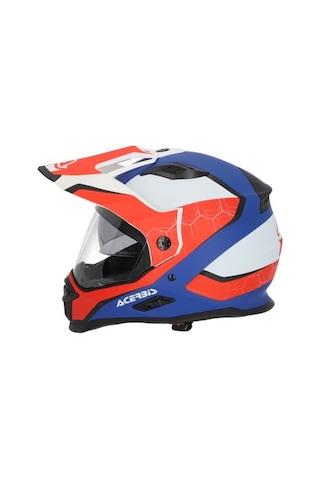 Acerbis Reactıve 22-06 Motosiklet Kaskı Kırmızı - Mavi