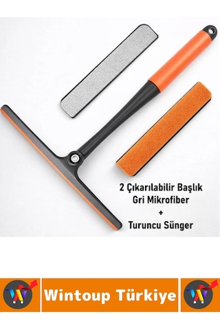 Camtemizleyici Banyo Duşakabin Oto Bakım 360 Derece Oynar Çift Başlık Çekçek Cam Temizleme Aparatı Çok Renkli