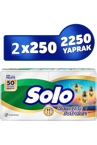 Solo Süper Peçete 250 Li X 2 Paket