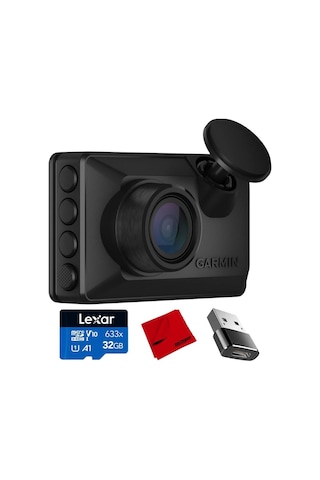 Garmin Araç Kamerası X110 Kompakt 1080p Hd, Lexar 32 Gb Microsdhc/microsdxc Kart, Deco Gear Mikrofiber Temizleme Bezi İle 140 Derecelik Görüş Alanı Paketi...-123503