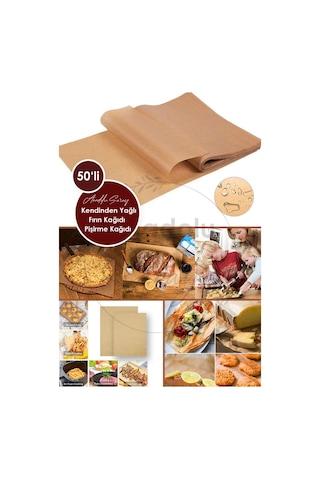 50li Fırınlanabilir Kendinden Yağlı Pişirme Kağıdı 30x40 Tek Kullanımlık Fırın Kağıdı Airfryer Kağıdı