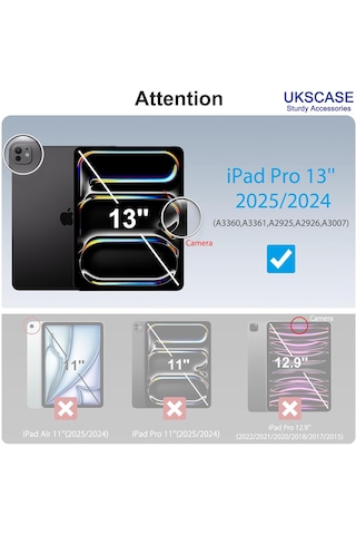 Apple Uyumlu iPad, Pro 13 İnç M5/m4 8./7. Nesil, 2025/2024 Temperli Cam Ekran Koruyucu 2 Adet