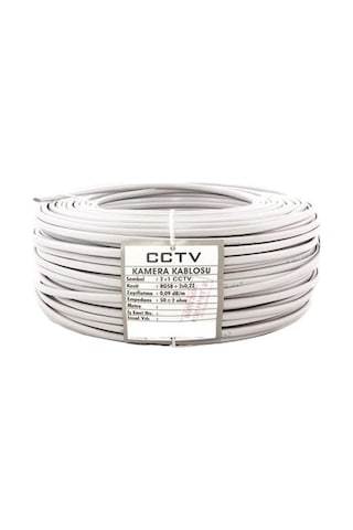 100 Metre Kaliteli 2+1 0,22 Mm Cctv Güvenlik Kamera Kablosu 100 Metre Kaliteli 2+1 0,22 Mm Cctv Güvenlik Kamera Kablosu