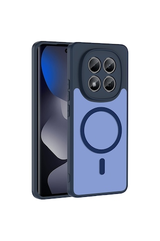 Maks Technology Redmi Note 15 Pro Plus Kılıf M-safe Şarj Özellikli Mkst Babet Kapak - Lacivert